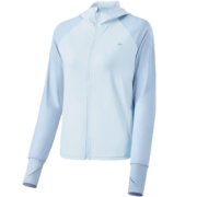 蕉下（beneunder）防晒衣女长袖防紫外线春夏季新款防晒服短款轻薄透气开衫连帽外套 【弹力冰丝】煦雾蓝 M