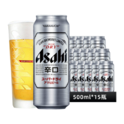 Asahi朝日啤酒 超爽生啤酒500ml*15听