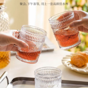 京喜特价APP、需抢券：莱妙依 复古浮雕玻璃杯 300ml 1个
