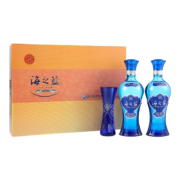 PLUS会员：YANGHE 洋河 海之蓝 蓝色经典 42%vol 浓香型白酒 480ml*2瓶 礼盒装