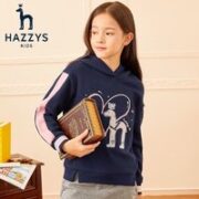 HAZZYS 哈吉斯 女童加绒卫衣