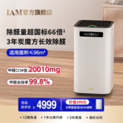 IAM长效空气净化器M8分解除甲醛数显家用去细菌病毒烟味负离子机