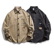 WEISSVEYRON 日系复古纯棉工装衬衫