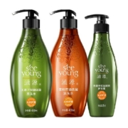 滋源控油清爽止痒去屑洗发水露柔顺修护损伤护发素400ml*2+265ml
