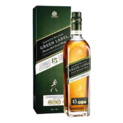 京东百亿补贴：JOHNNIE WALKER 尊尼获加 绿牌 15年 调和 苏格兰威士忌 43%vol 750ml
