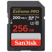 闪迪（SanDisk）256GB SD存储卡 U3 C10 V30 4K至尊超极速版数码相机内存卡 读速200MB/s 写速140MB/s