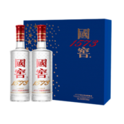 国窖1573【中秋礼盒 送礼优选】浓香型白酒 送礼 礼盒 双支装 蓝调礼盒（38度500ml*2）