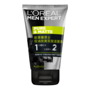 欧莱雅（LOREAL）男士控油炭爽双效洁面膏100ml(洗面奶男 清洁毛孔)