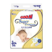 大王（GOO.N）光羽婴儿宝宝尿不湿轻薄透气尿布小短裤 纸尿裤S56片（4-8kg）