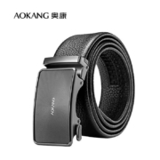 PLUS会员：AOKANG 奥康 男士自动扣头层牛皮皮带 1237326204