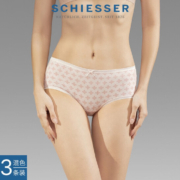 SCHIESSER 舒雅 女士棉质印花中腰内裤 E1/18516T 3条装