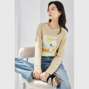 DUIBAI 对白 姆明联名 女式长袖T恤 DDT124C