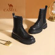 超级补贴：Camel 骆驼 女士厚底英伦风马丁靴 多色可选