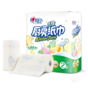 心相印厨房用纸厨房卷纸擦油纸 家用厨房纸卷纸吸油吸水加厚厨用纸 2提共4卷