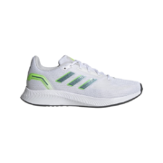 再降价、限尺码：adidas 阿迪达斯 官方RUNFALCON 2.0 女随心畅跑舒适网面跑步运动鞋 白/绿 36.5(225mm)