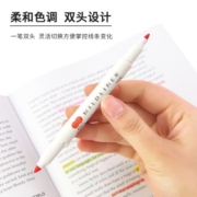 斑马牌(ZEBRA)荧光笔 WKT7 5色套装 轻暖系列 双头荧光笔 学生标记笔记号笔 WKT7-5C-HC