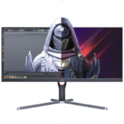 AOC U34G3X 34英寸144Hz带鱼屏IPS电竞显示器21:9准4k宽屏电脑游戏PS5屏幕 旋转升降/内置5w音箱/智能分屏