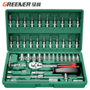 PLUS会员、需抢券: GREENER 绿林 032400E 战神工具套装 46件套