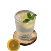 莱妙依  透明竖纹杯 矮款 300ml