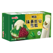 明治（meiji）抹茶红豆雪糕 72g*6支*6件