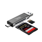 PLUS会员: 川宇 USB-C读卡器 SD/TF多功能二合一 OTG type-c手机读卡器