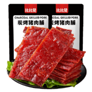 PLUS会员：比比赞 BIBIZAN 炭烤猪肉脯 黑椒味 100g