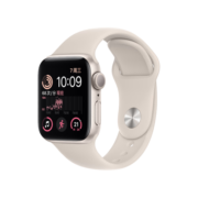 Apple Watch SE 2022款智能手表GPS款40毫米星光色铝金属表壳星光色运动型表带MNJP3CH/A【快充套装】