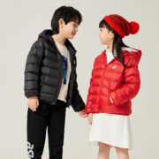 ASICS 亚瑟士 男女童通用短款羽绒服 334221073002-001