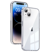 品胜 苹果15手机壳 iPhone15保护套简约透明气囊防摔超薄防震耐磨防尘全包抗指纹网红男女款软壳 透明