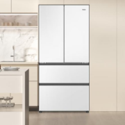 预售、PLUS会员：Haier 海尔 BCD-462WGHFD14W9U1 法式多门冰箱 462升 月莹白