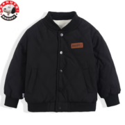 SNOOPY 史努比 儿童加绒棒球服外套