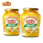 HUANLEJIA 欢乐家 黄桃水果罐头900g*2瓶 糖水新鲜黄桃果肉