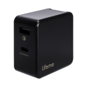 魅蓝lifeme65W快速充电器 GaN氮化镓快充头适用苹果iphone/macbook/华为66W快充/平板/笔记本 黑色