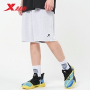 XTEP 特步 短裤男夏季休闲宽松速干五分裤透气运动裤子跑步健身男 白 XL