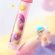 usmile 笑容加 儿童电动牙刷 声波震动洁齿呵护牙齿 成长小帽刷（适用3-6-12岁儿童） 太空粉