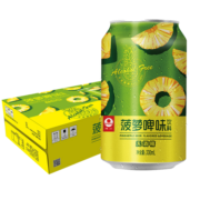 珠江啤酒（PEARL RIVER）无酒精 菠萝啤 330mL*12听 整箱装