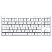 ikbc S200无线键盘机械键盘无线笔记本键盘87键蓝牙键盘粉色机械键盘办公矮轴PBT可选 S200白色无线2.4G87键青轴