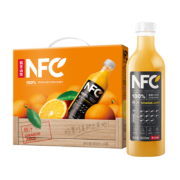 PLUS会员：NONGFU SPRING 农夫山泉 NFC橙汁果汁饮料 100%鲜果冷压榨 橙子冷压榨 900ml*4瓶 礼盒