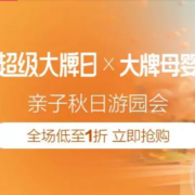 3日10点开售：超级大牌日-大牌母婴 全场低至1折