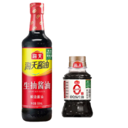 京喜特价：海天 生抽酱油500ml+0金标生抽100ml 组合装 酱油厨房调料