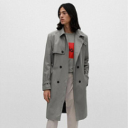 HUGO Hugo Boss 雨果·博斯 Maluks2221 男士经典中长风衣50464636