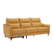 Lazboy 乐至宝 GN.617 多功能牛皮沙发 三人位右电动 橙色