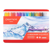 凯兰帝（CARAN d'ACHE）瑞士卡达NEOCOLOR II水溶性40色专业级重彩油画棒蜡笔儿童绘画画笔工具 40色 7500340