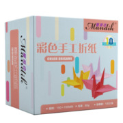 曼蒂克（Mandik）彩色折纸正方形千纸鹤折纸混色彩纸儿童学生手工diy制作材料小彩纸卡纸厚剪纸 15*15cm十色200张
