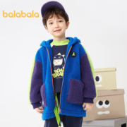 balabala  巴拉巴拉 儿童萌趣羊羔毛绒保暖外套