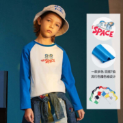 MQD 马骑顿 男童长袖印花T恤