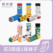 阪织屋 童袜IP联名中筒袜3双装+随机1双装（3~12岁）多款
