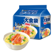 康师傅方便面 大食袋 鲜虾鱼板面5袋 泡面袋装 速食零食 方便食品