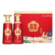 plus会员、概率劵：泸州老窖 老窖世家 福运双禧 浓香型白酒 52度500ml*2瓶 礼盒装
