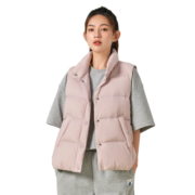 坦博尔女式羽绒马甲2022年新款轻压短款休闲立领背心羽绒服女外套TD336006 薯子粉 170/92A